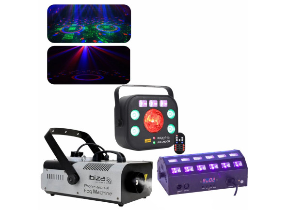 Egitana Barra LEDs UV Projetor 5 em 1 e Máquina de Fumos DMX 1200W Egitana Barra LEDs UV Projetor 5 em 1 e Máquina de Fumos DMX 1200W